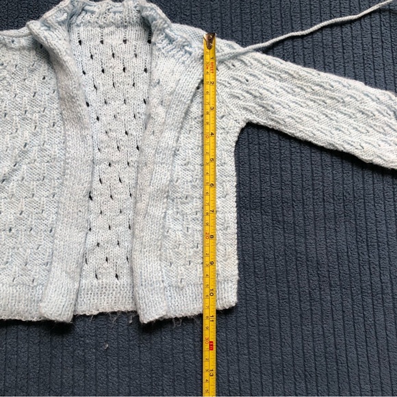 Hand knit baby sweater and bonnet - Picture 16 of 16